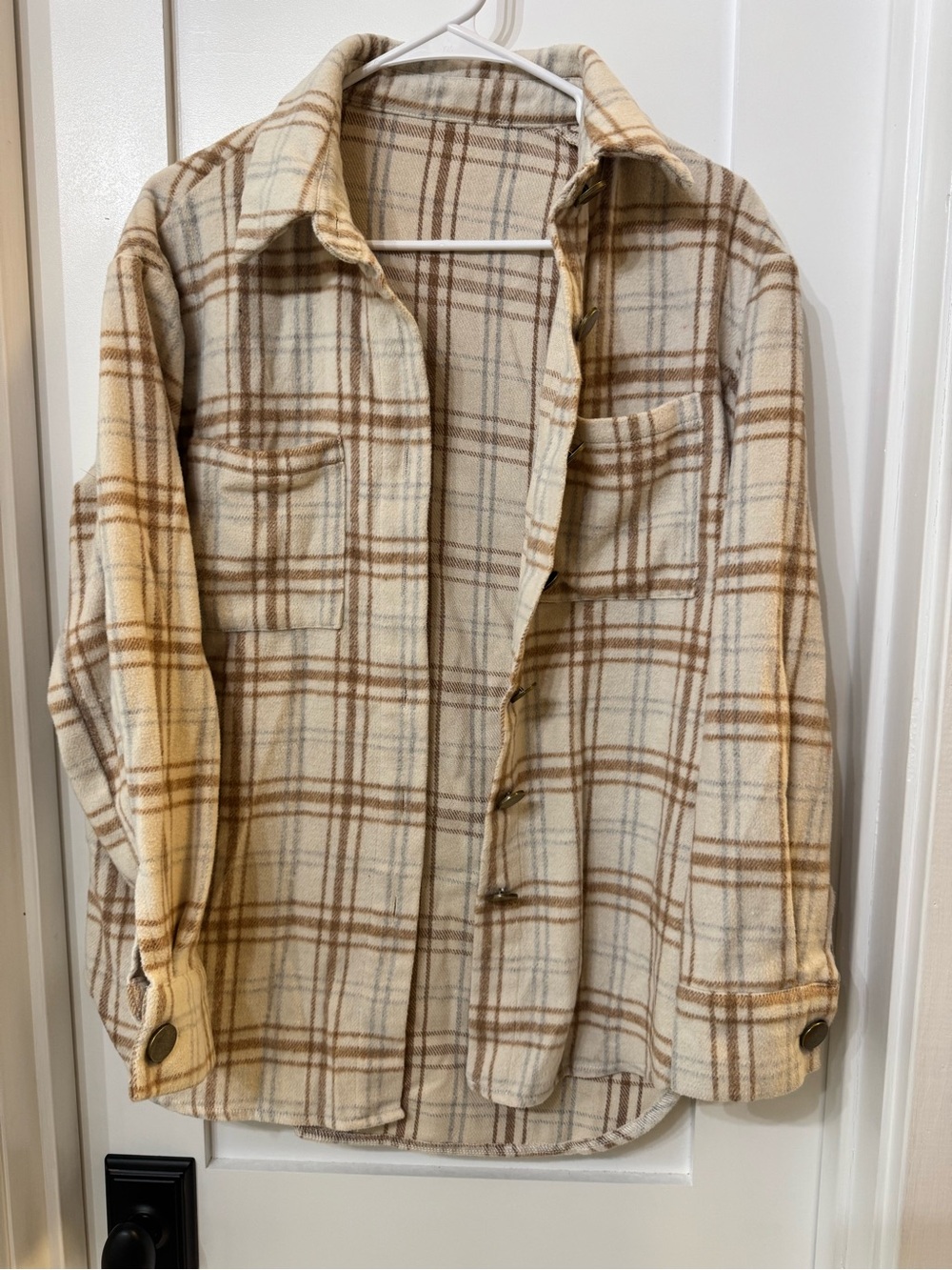 Thick flannel shacket
